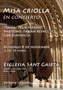 Flyer Misa Criolla Sant Gaietà
